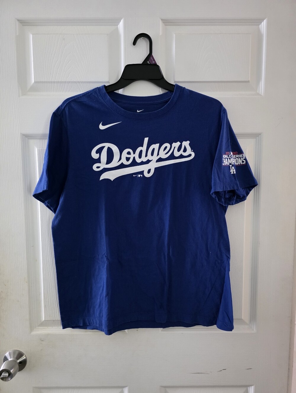 Men Size Large Nike Los Angeles Dodgers Corey Seager MLB Royal Blue 2020 Champio